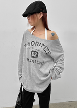 [MADE] コージーティープリンティングオーバーサイズ長袖Tシャツ
