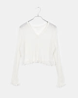 アシフリルパンチングシースルーカーディガン