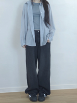 ブラックワイドパンツ