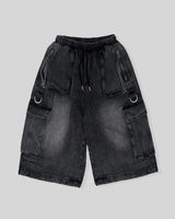 Dekaring D‑Ring Cargo Bermuda Denim