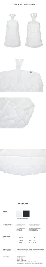 MAGNOLIA HALTER DRESS white