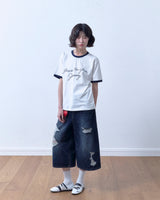 26SS★ グレースクロップドリンガー半袖Tシャツ