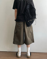 Punch Eyelet Bermuda Pants