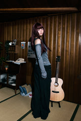 See-through layered T-shirt set