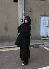  PLEATS WRAP BUTTON SKIRT