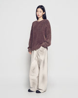 26SS WOMAN DIRTY WASHED WIDE DENIM PANTS