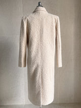 レマンブークレキルティングピークドダブルロングコート