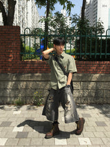 Melan Destroid Bermuda Denim Pants 2C