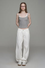 Sunday morning straight low jeans, Pure White