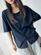Delita Loose Knit Short-Sleeve Cardigan 5color