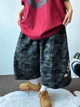 Archien Camo Print & Embroidery Bermuda Shorts 2color