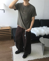 クロレイヤードバックル半袖T
