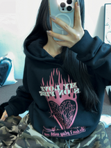 ラビンインファイア フーディーTシャツ🖤🩷2カラー