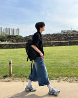 Kamen半袖ニットジップアップ