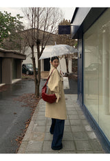 high-end wide long trench coat