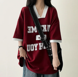 Take color matching line short sleeve