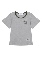 RORA SMALL LOGO U-NECK HALF T (10COLOR)