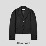 エリーアスリーボタンクロップドブレザースラックスセット