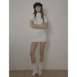EVE HALF NECK DRESS-IVORY
