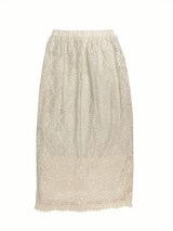 Crochet Lace Skirt (Beige)