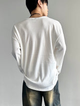 Module ベーシックワッフル Uniqlo ロングスリーブ 4C