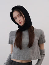 Sheep fleece baraclava (black)