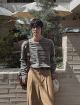 Hina Stripe V-neck Knit