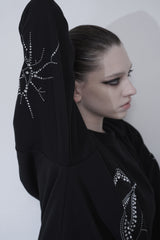 [MADE] beads long sleeve T_BLACK