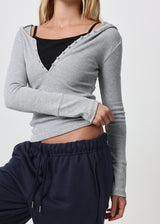 [B-BASIC] Waffle Slim Long-Sleeve Hoodie
