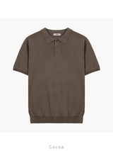 Summer Cool Plain Collar Short Sleeve Overfit Knit 8COLOR