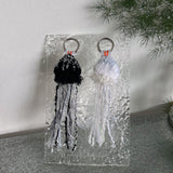 [MADE] Vinly Jellyfish Keyring (White / Black)