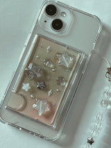 Milky Way Silver Star Resin Magsafe Card Wallet
