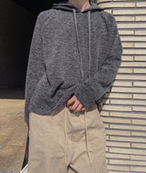 Daford color matching knit hoodie