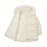 Fur Trimming Crop Hoodie Puffer Jacket_(2 Colors)