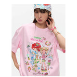 BETWEENAND x sunonebird プリントラウンドネック半袖Tシャツ