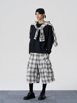 FMACM Two-in-One Side-Pocket Check Trousers