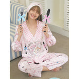 Bow party themed printed pajamas｜Suitable for all seasons