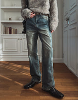 Nudie Washing Flare Denim Pants