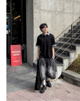 Dera Side Snap Bermuda Denim Pants