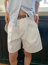 Tsubasa Basic Pintuck Shorts (Belt Set)