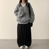エデンステッチラインポケットバンディングワイドパンツ