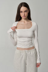 Clear Mind Square Top, White