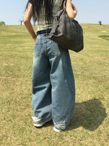 Curvy Crack Curved Denim Pants (1c)