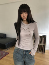 Brack Vintage Button Long-Sleeve T-Shirt
