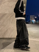 ヨルパラシュートワイドデニムパンツ