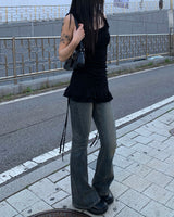 ダブルラインブーツカットパンツ
