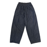 Dart denim wide pants