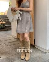 [MADE] Rnin check mini dress