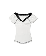 ホリーレースパフTシャツ (4colors)