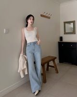 Ins bootcut denim pants